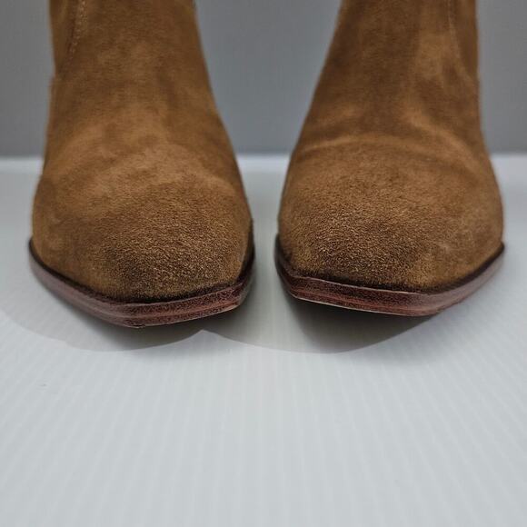 Cole Haan Naia Ankle Bootie Western Cowgirl Golden Toffee Suede Size 9.5 - Picture 5 of 16